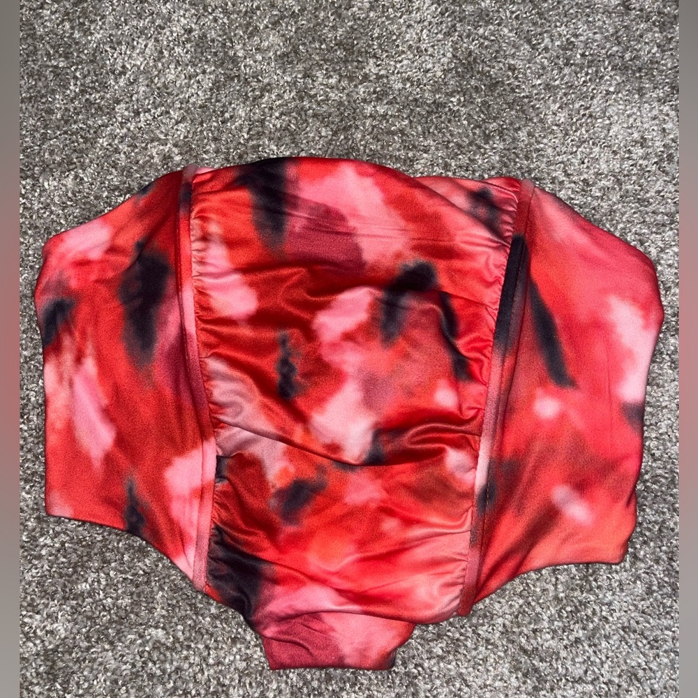 Tie dye cropped corset top
